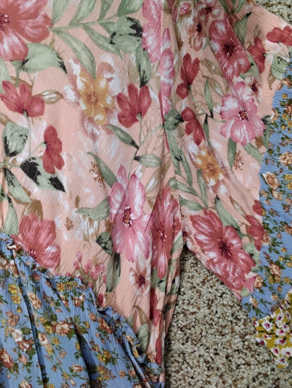 4057 Size  XL Umgee 100% Rayon Tiered Midi Length Boho Dress. - Picture 3 of 7
